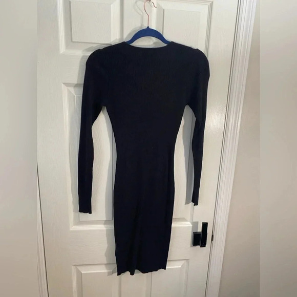 Elegant Black Long Sleeve Dress size L - Picture 7 of 10
